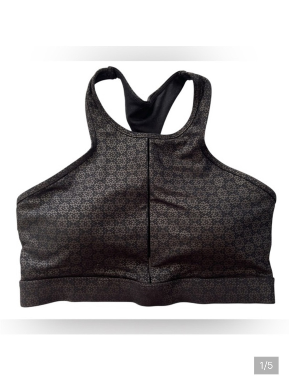 ZYIA Elegant Black Floral Sports Bra